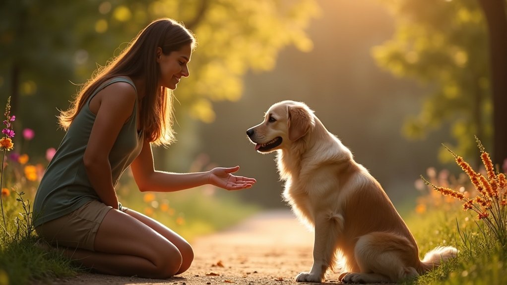 approach dogs gently and calmly