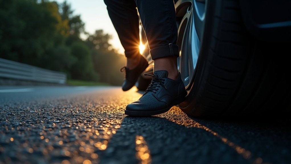 brake smoothly and steadily