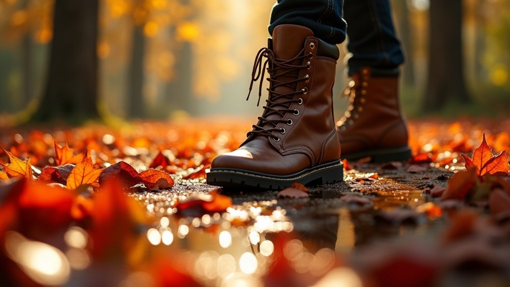 cautious footing on leaves