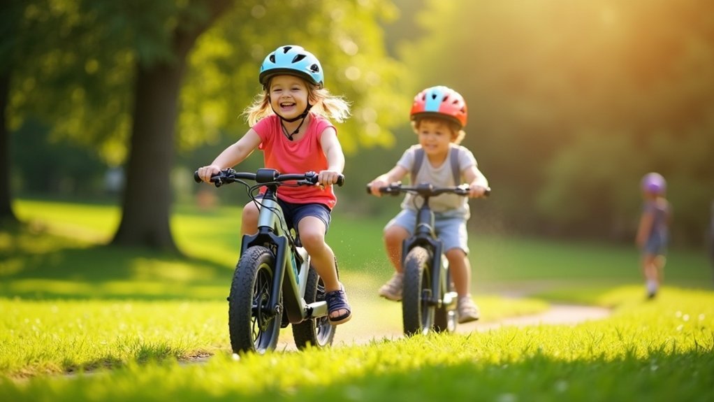 children and electric bicycles