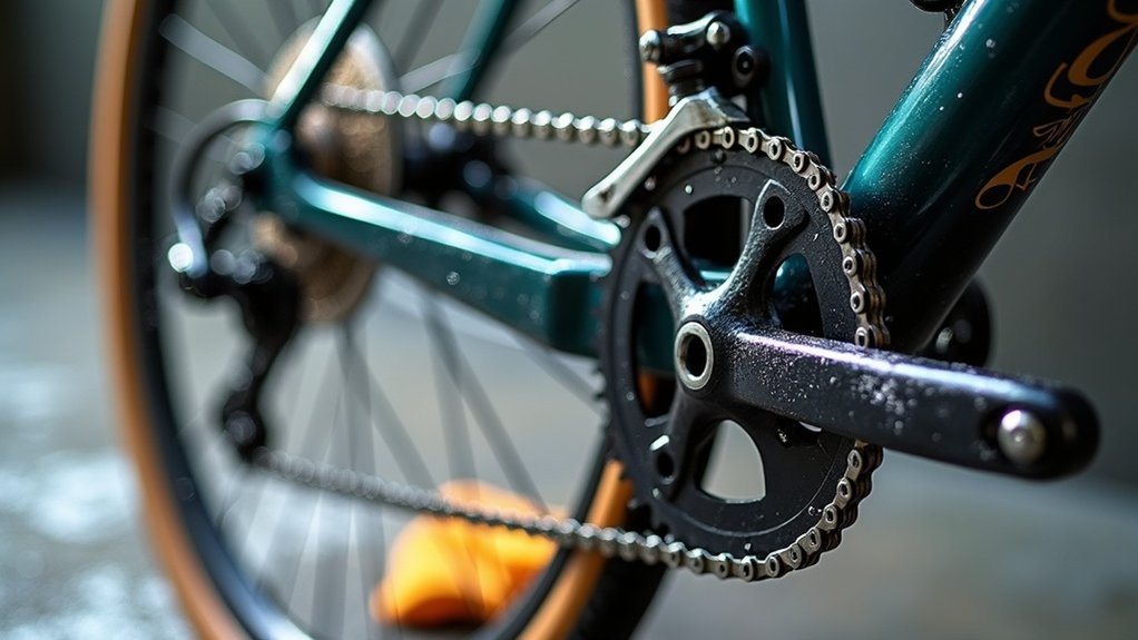 clean bike drive components carefully