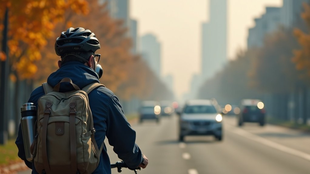 commute cautiously in pollution