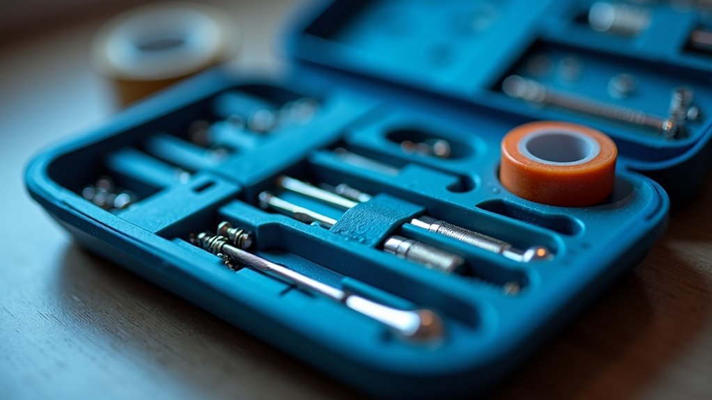 compact repair kit storage