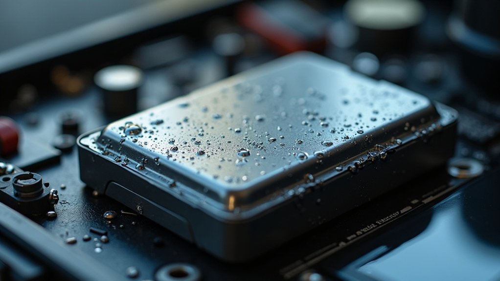 detecting moisture in batteries