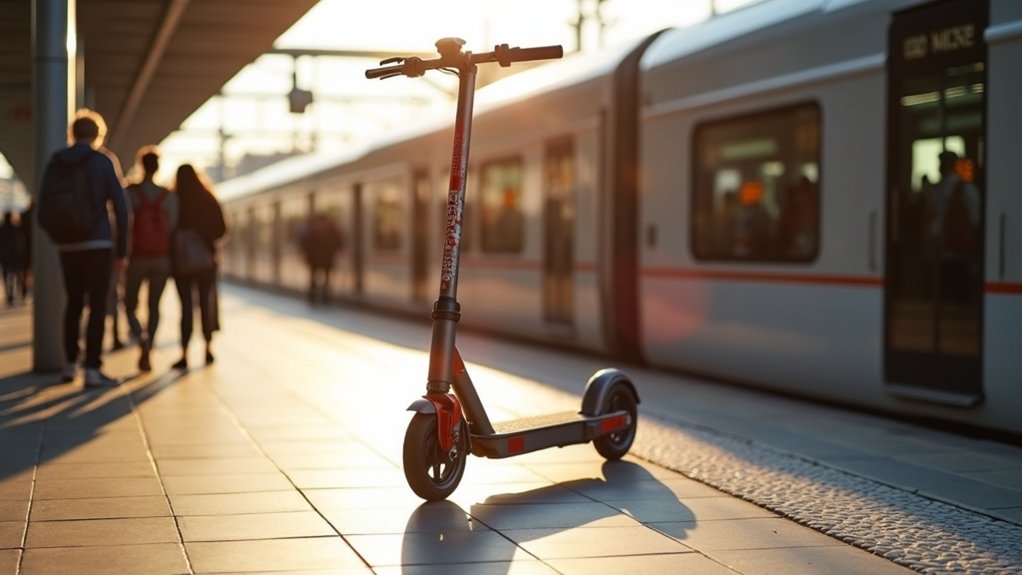 electric scooters on trains