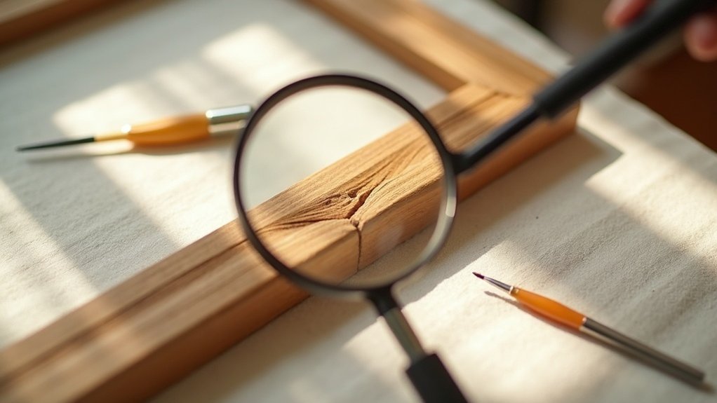 inspect frames for cracks