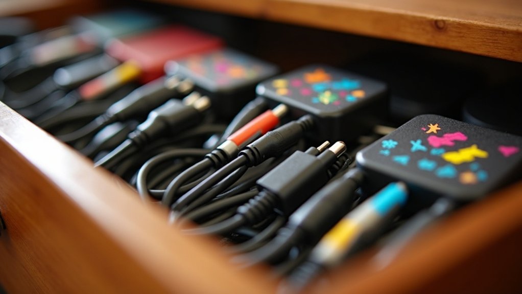 label chargers to differentiate
