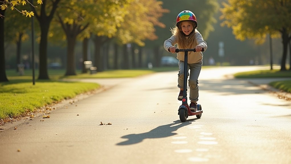 practicing scooter acceleration techniques