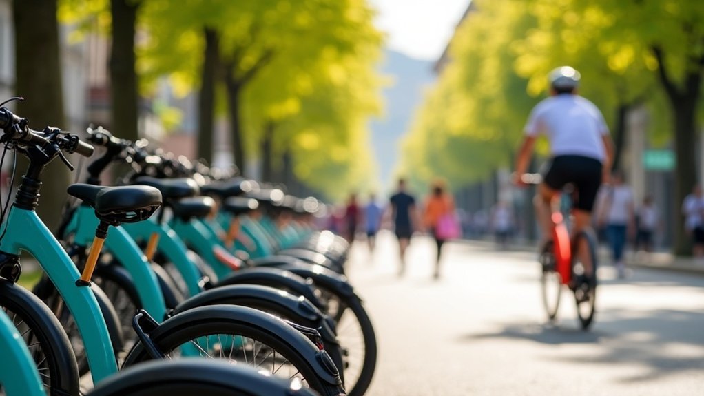 renting electric bicycles available