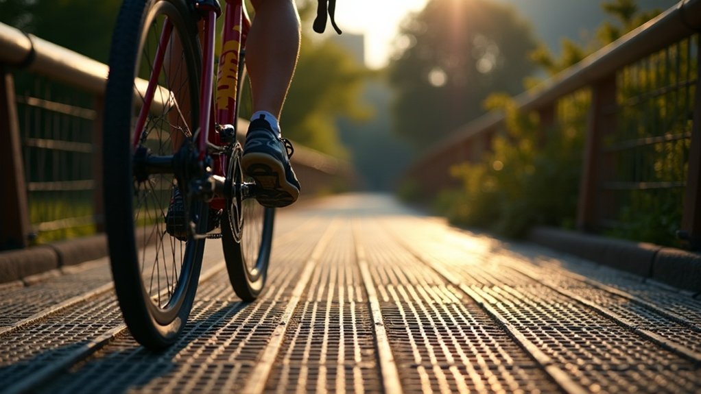 ride carefully on metal