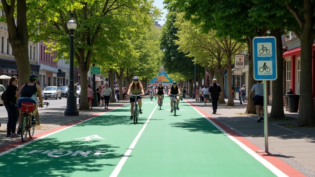 setting sidewalk riding boundaries