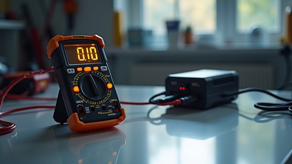 testing charger output safely